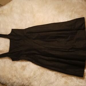 J. Crew black pleated A line dress